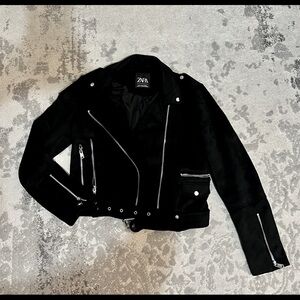 Brand new Zara Suede biker jacket